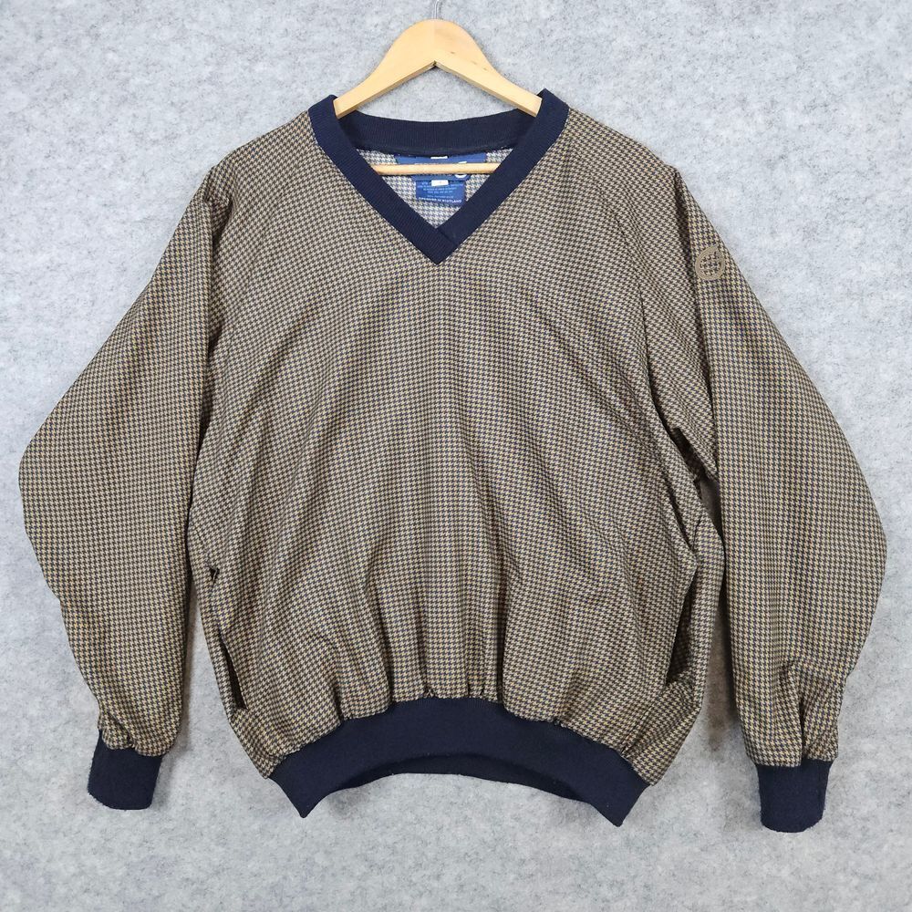 Sunderland of Scotland Ladies Classic Pullover Size L Houndstooth Textured Nylon